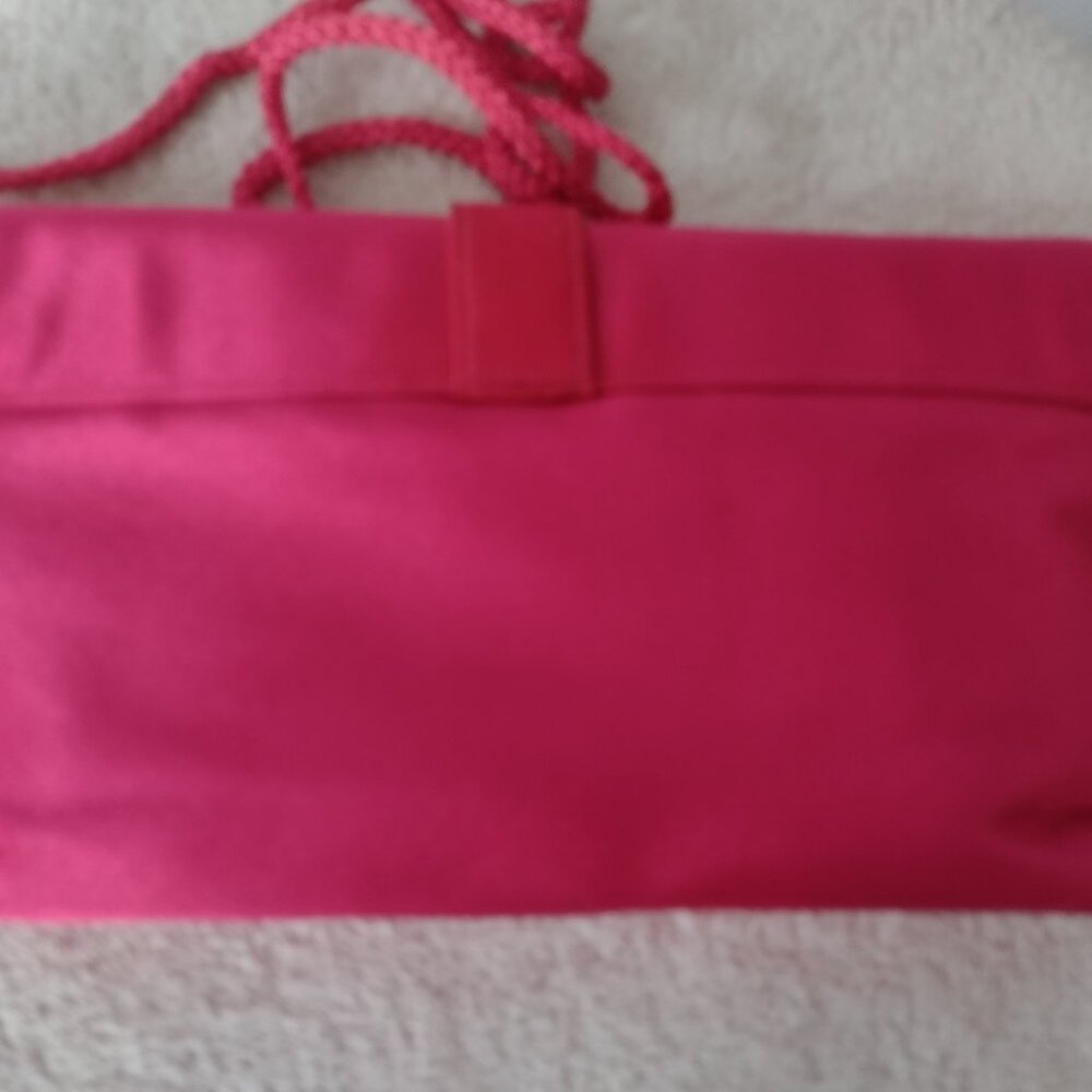 Jennifer Moore Bright Pink Satin Clutch With Sparkly Buckle Accent - Picture 5 of 6